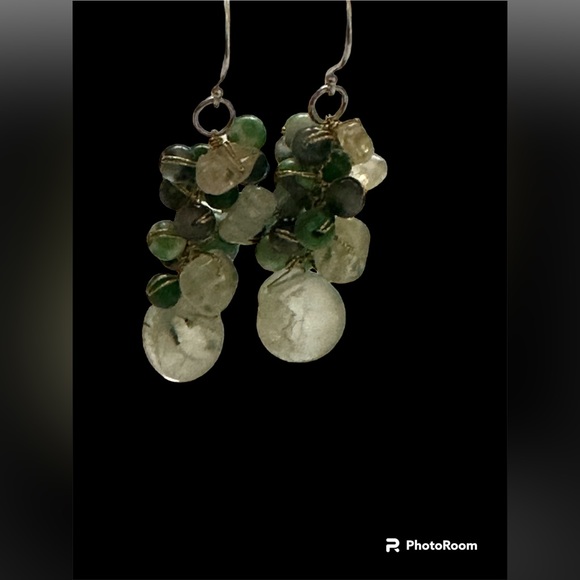 Novica Dangle Earrings in Shades of Green - Picture 3 of 4